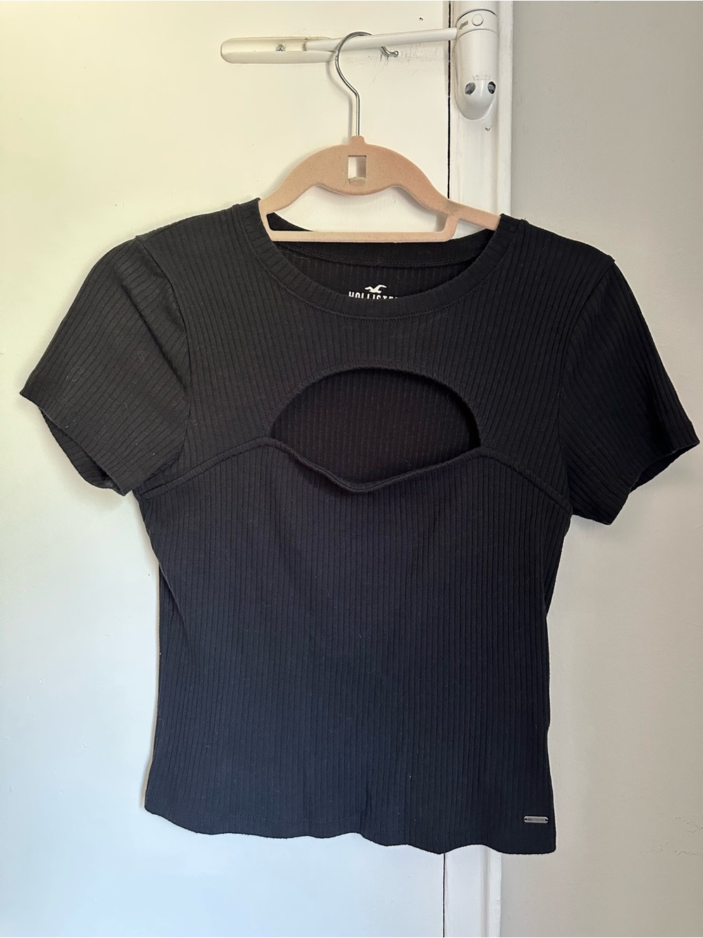 Hollister Black baby doll Cutout Tank Top - Size L